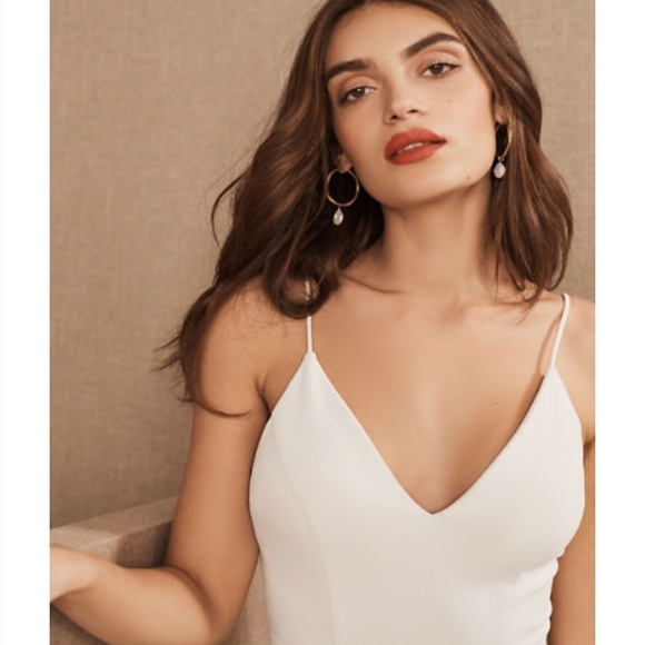 BHLDN Caron V-neck Crepe Dress - Picture 2 of 5